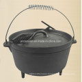 8qt 9qt 12qt 14qt Cast Iron BBQ Dutch Oven Manufacturer in China